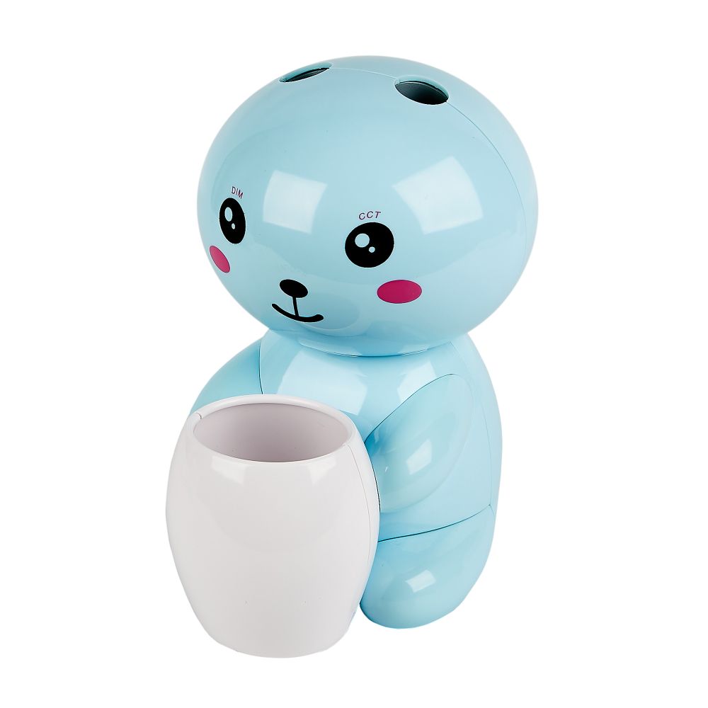 ULM-D160 12W-3000-6000K-DIM BLUE Светильник настольный светодиодный Заяц. с подставкой под канцелярские принадлежности. Сенсорный выключатель. Диммер. Синий. TM Uniel