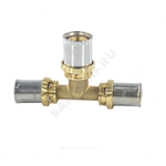 Тройник переходной для МП/PE-X труб латунь пресс Дн 32х16х32 RM151 Giacomini RM151Y090