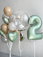 Набор шаров "Природная гармония" с цифрой, дизайн 2