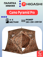 Палатка для зимней рыбалки HIGASHI Camo Pyramid Pro