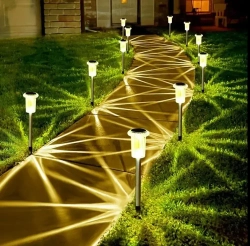 Светильник на солнечной батарее уличный 6 шт, ЖЕЛТЫЙ