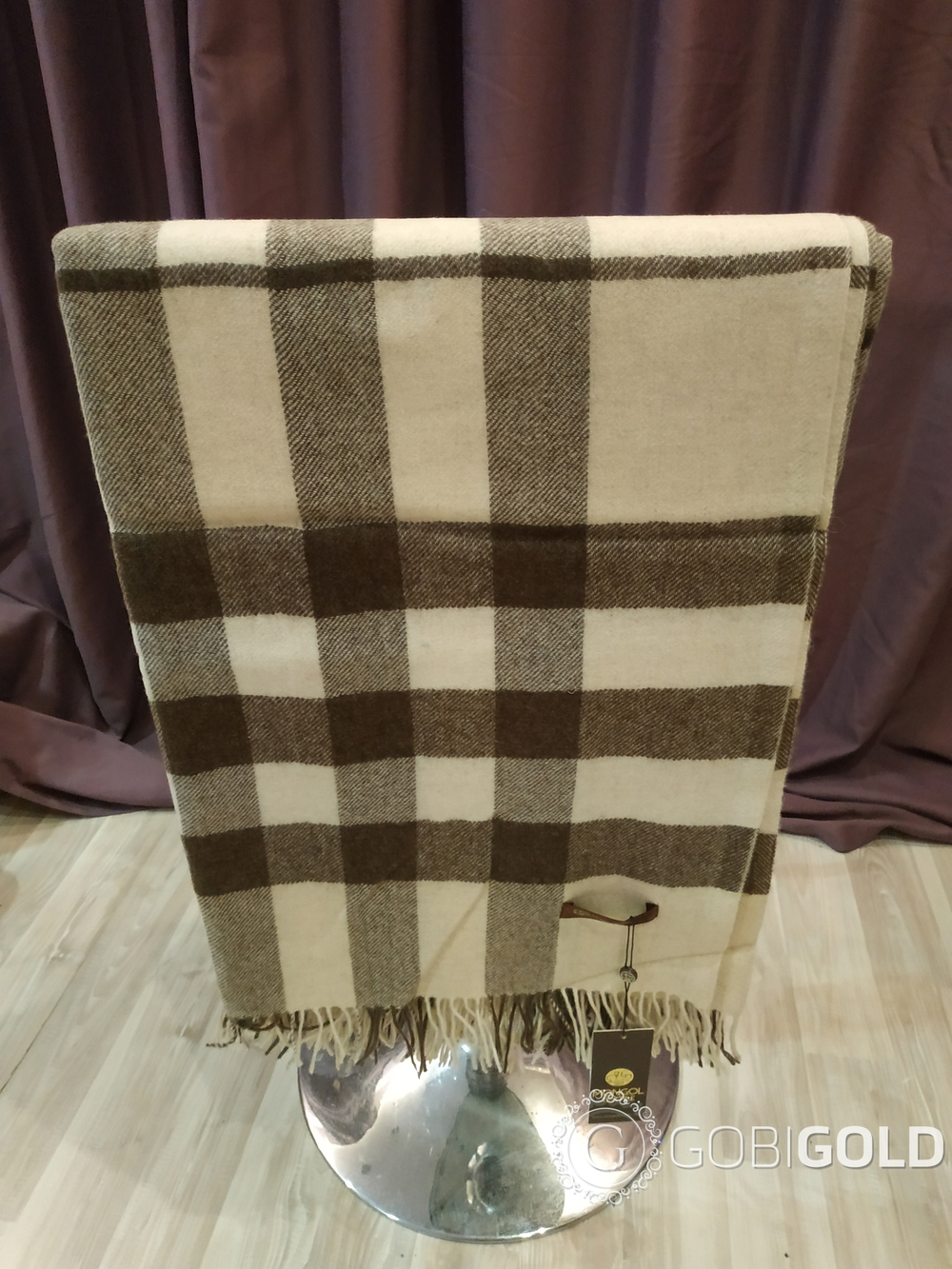 Плед из 100% овечьей шерсти 150x200 см. (MONGOLTEXTILE) - MT003(2)