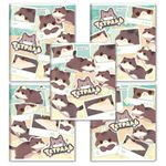 Тетрадь А5 48 л. BRAUBERG скоба, клетка, выборочный лак, кросс-серия МИЛЫЕ КОТЫ, 405193