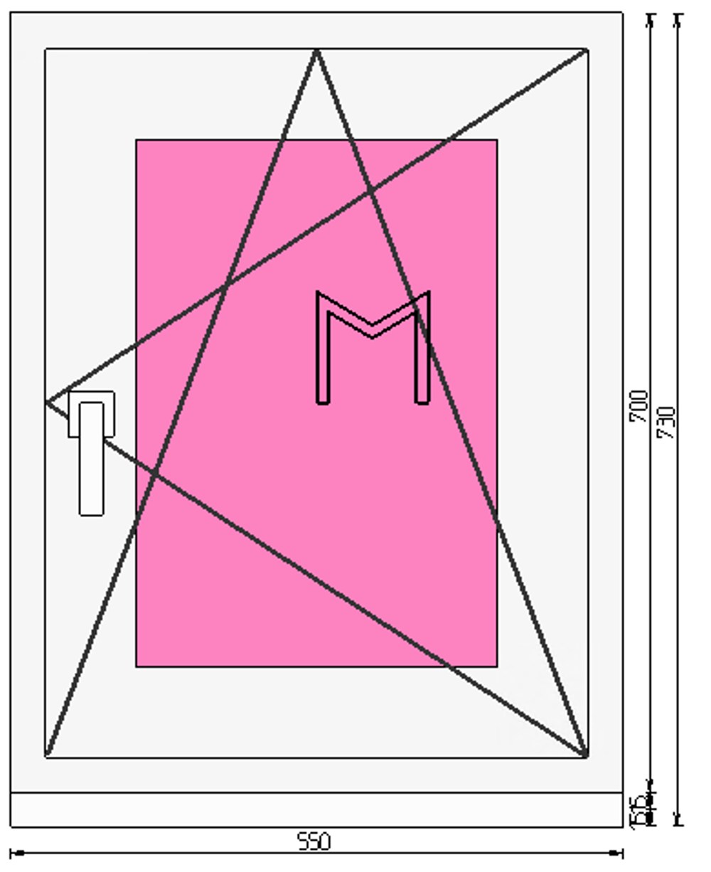 Пластиковое окно 700 х 550 ТермА Эко + Москитная сетка
