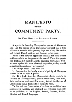 Manifesto of the Communist Party | Marx Karl