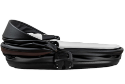 Детская коляска Roan Esso 2025 Кожа 3 в 1 с автокреслом Tutis Elo Black ESSK/210/1 Black /Black/руч.Тем.коричневый