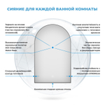 Настенное зеркало для ванной комнаты