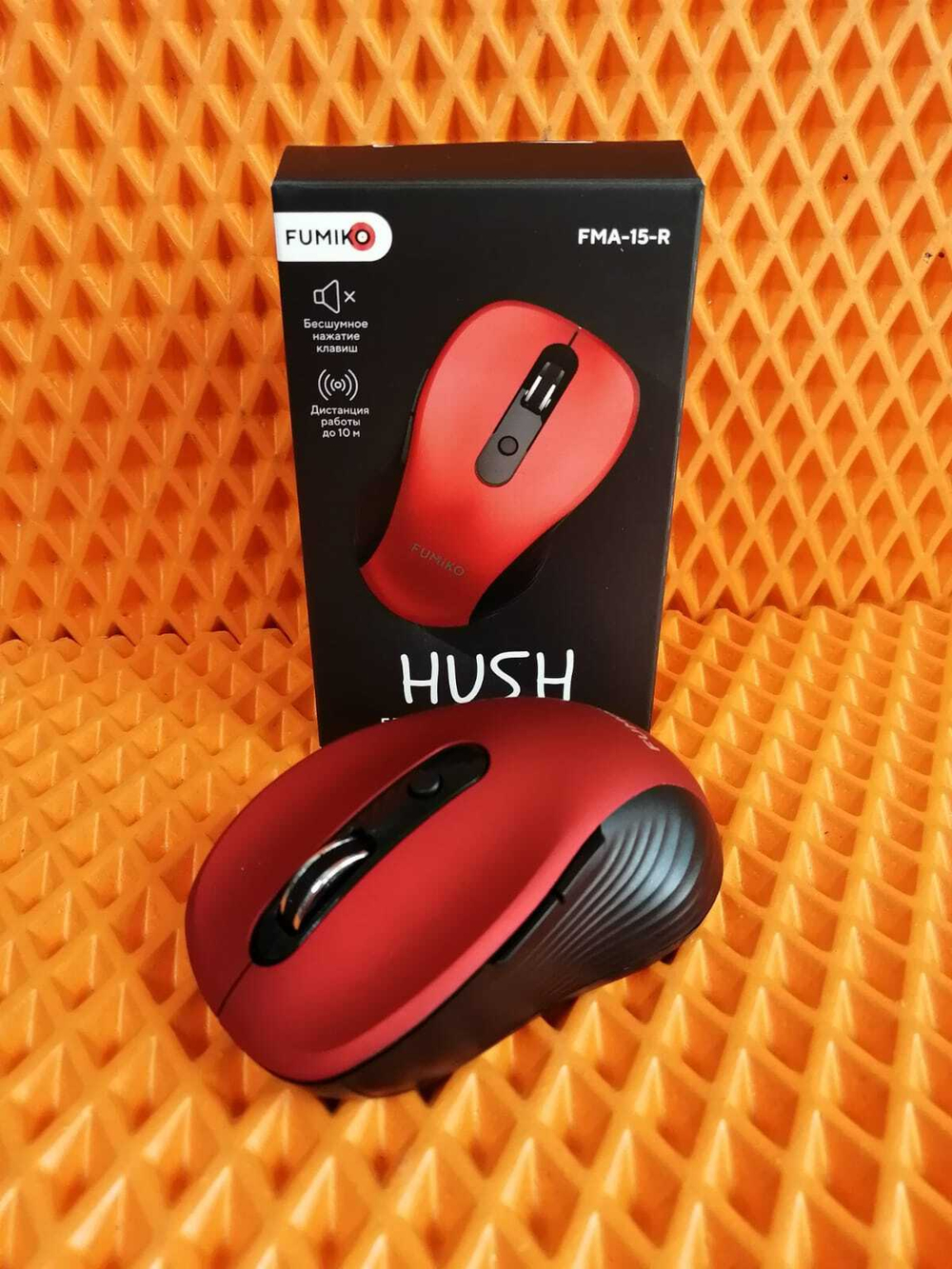 Мышь беспроводная FUMIKO HUSH красная