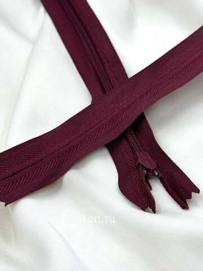 Молния потайная бордовая
