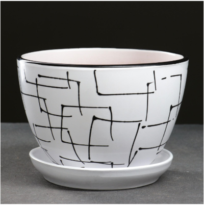 Горшок цветочный Иллюзия белая 1,65 л