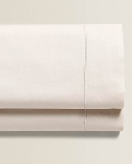 ZARA HOME (300 НИТЕЙ)  ПРОСТЫНЯ ИЗ ХЛОПКА, БЕЖЕВЫЙ