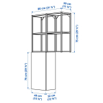 Комбинация для ванной - IKEA ENHET, 80х32х150 см, белый/светло-зеленый, ЭНХЕТ ИКЕА