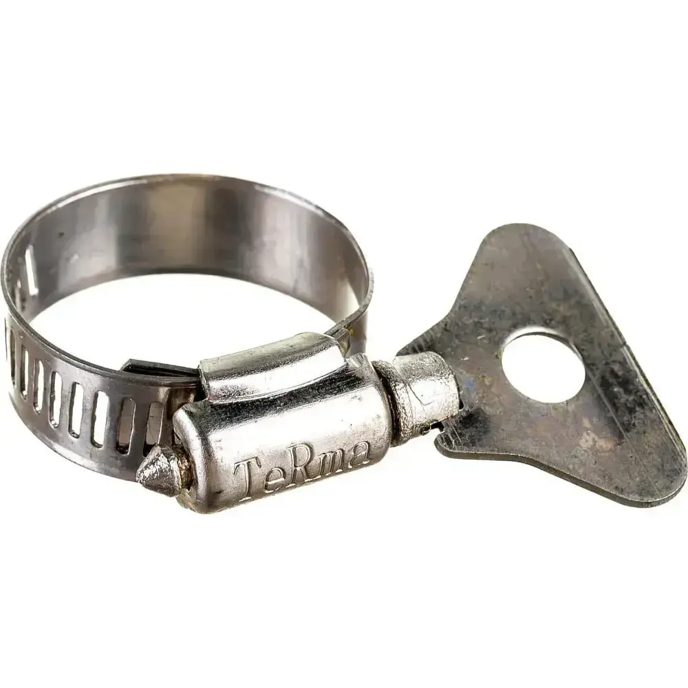 Хомут червячный с металлическим ключом 19-29мм, 10шт