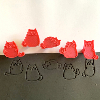 Набор штампов  "Коты №2"