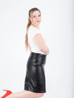 Юбка женская кожаная, юбка кожаная