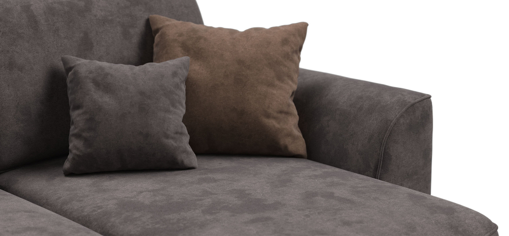 П-образный диван KING MODOOL Велюр Alkantara серый