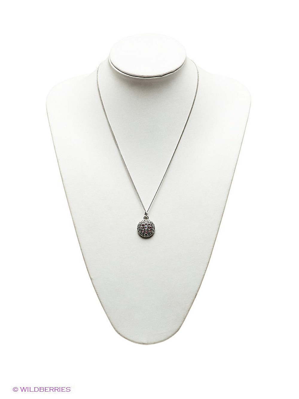 "Саяны" подвеска в серебряном покрытии из коллекции "Самоцветы" от Jenavi с замком карабин