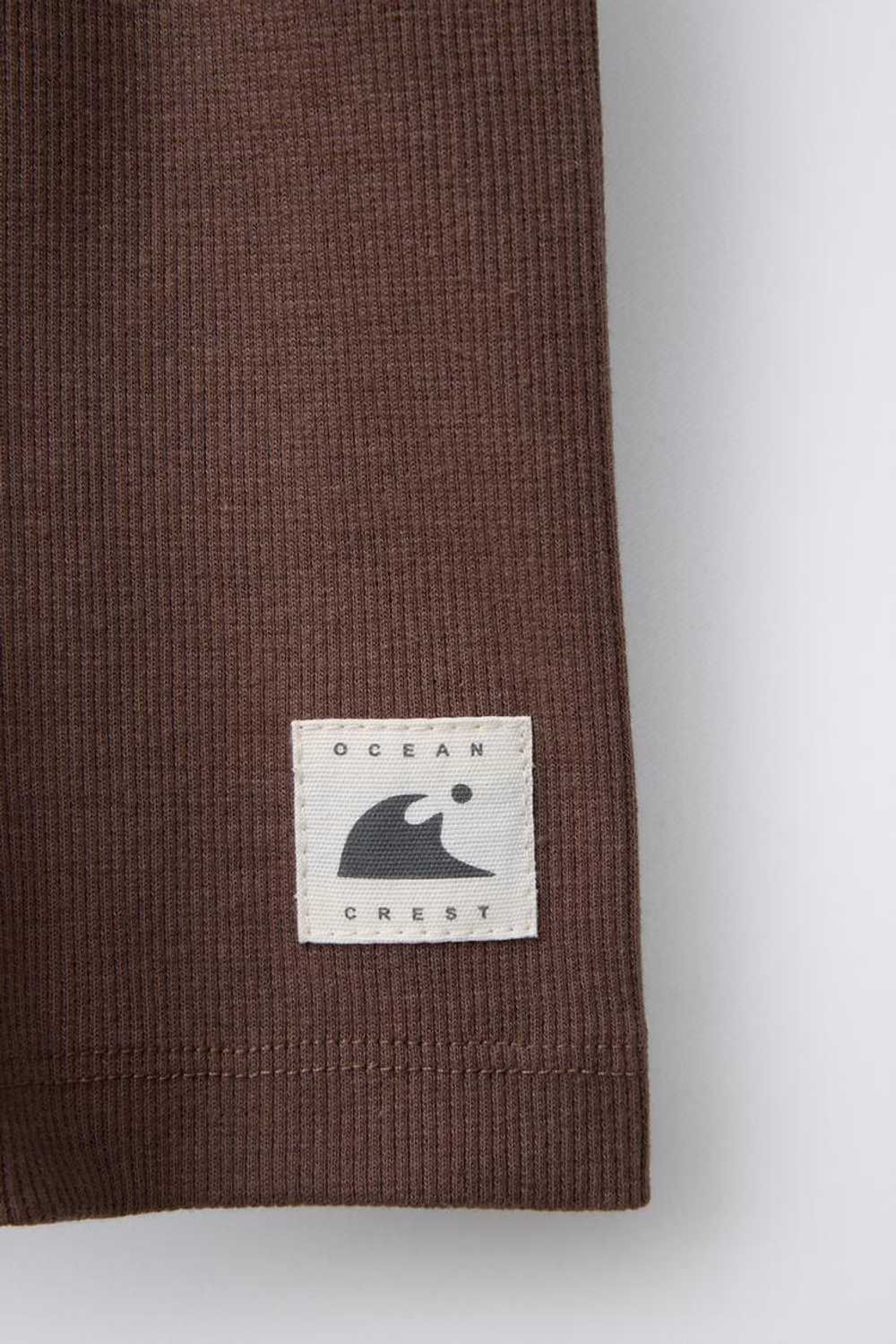 ZARA ШОРТЫ-ВЕЛОСИПЕДКИ В РУБЧИК С НАШИВКОЙ, КОРИЧНЕВЫЙ