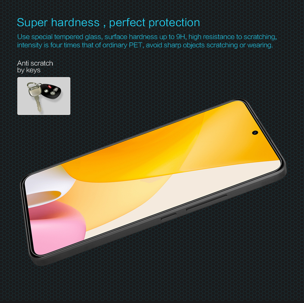 Защитное стекло с прозрачными рамками от Nillkin для Xiaomi 12 Lite 5G, серия H Anti-Explosion Glass Screen Protector