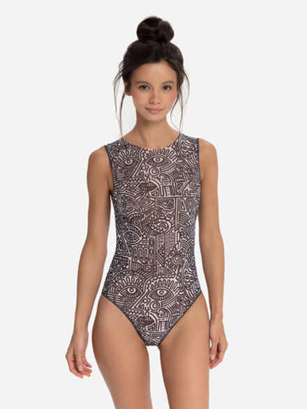 Купальник без рукава "Doodling"