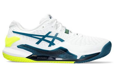 Мужские кроссовки теннисные Asics Gel-Resolution 9 Clay - white/restful teal