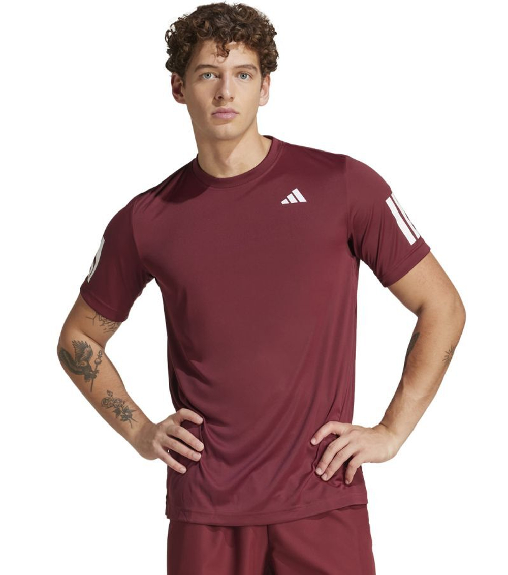 Мужская теннисная футболка Adidas Club 3-Stripes - Фиолетовый