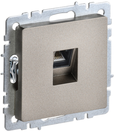 BRITE Розетка компьютерная RJ45 кат.6 РК11-БрШ шампань IEK