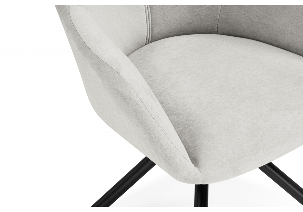 Стул на металлокаркасе Woodville Бартон 2 ткань мадера 2, черный матовый, ножки черные