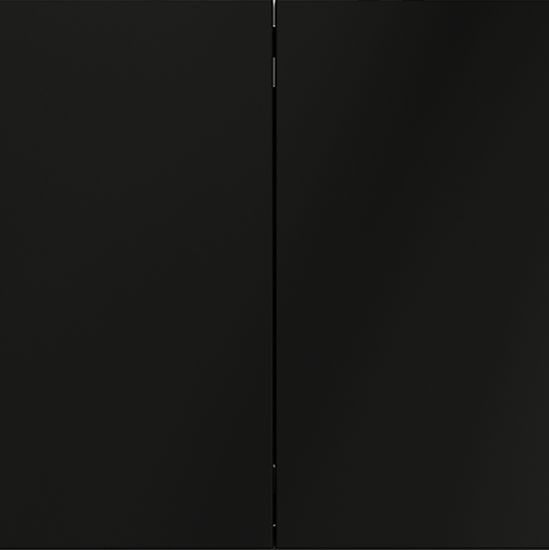 Выключатель с самовозвратом встраиваемый VOLTUM S70 двухклавишный 10А, (черный матовый)