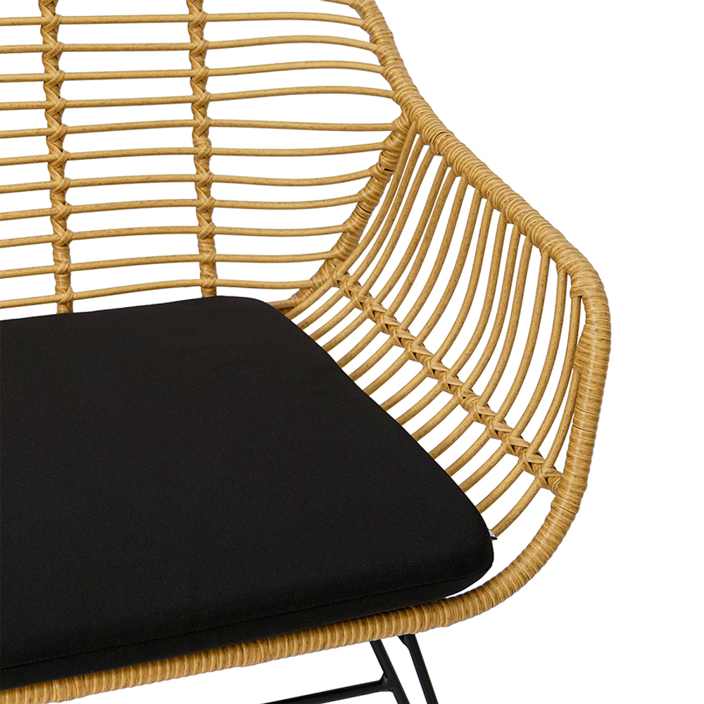 Кушетка vetle bent, 125х68х81 см, ротанг