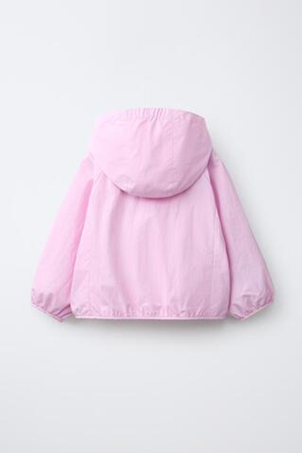ZARA ЛЕГКИЙ ДОЖДЕВИК WATER REPELLENT, РОЗОВЫЙ