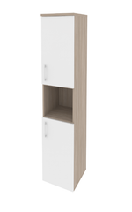 Шкаф-пенал с 2 комплектами дверей и нишей Onix