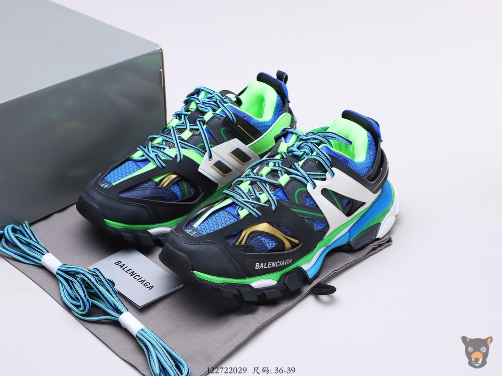 Кроссовки Track Trainers Black/Blue/Green