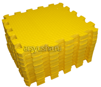 Коврик-пазл BABYPUZZ (9 плит 33x33x2см, ~1кв.м./уп) Желтый