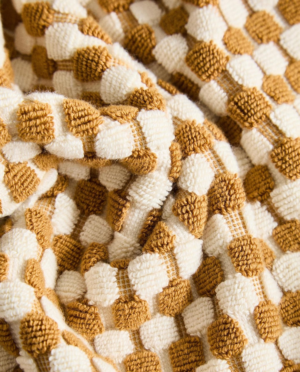 Zara Home - Хлопковое банное полотенце со структурой, желтый, 90х150 см