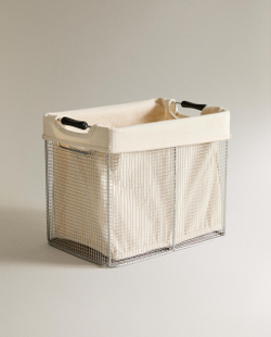 Zara Home Корзина из металла, цвет серый, 31 см