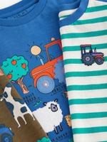 Футболка для мальчика Next E26-082, 3 шт., Хаки, Синий, Молочный