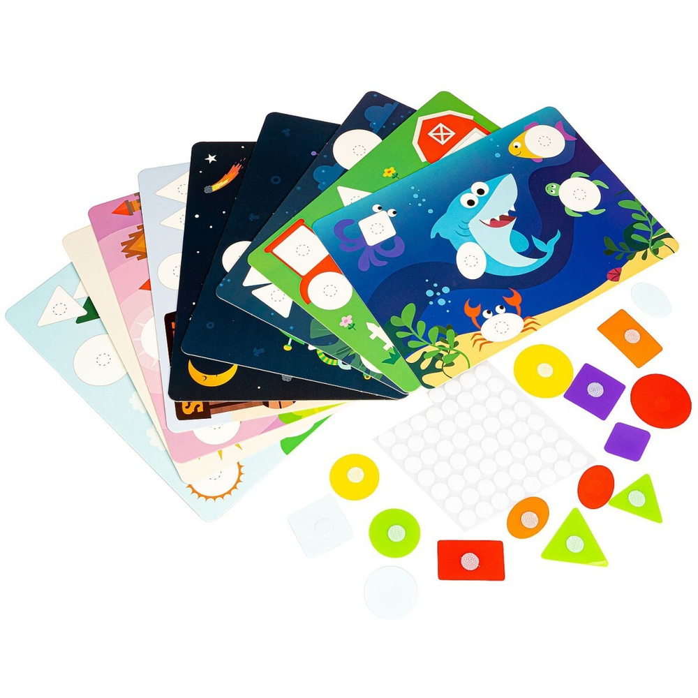 Игра на липучках BONDIBON. ГЕОМЕТРИЧЕСКИЕ АППЛИКАЦИИ 3+