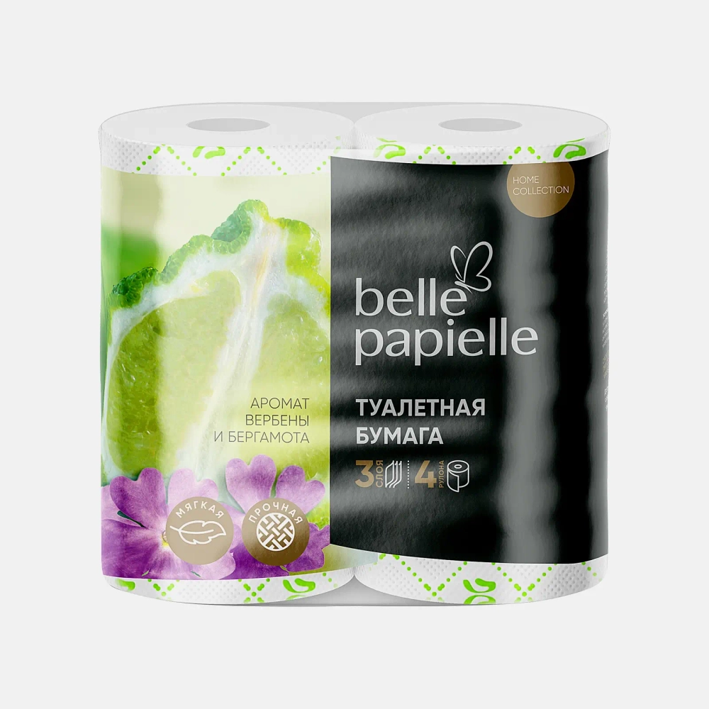 Туалетная бумага Belle Papielle 3 слоя 4 рулона