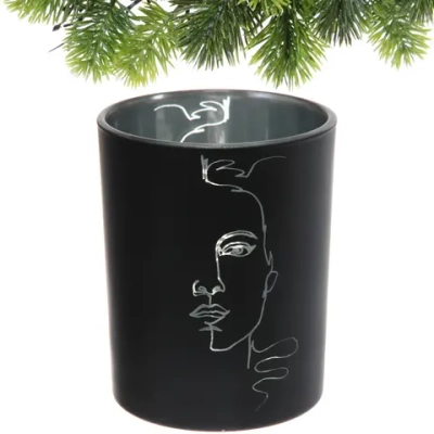 Подсвечник «Нежный силуэт» 10*12,5 см, Черный