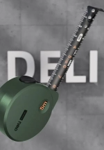 Рулетка "Home Series Green" Deli HT8519L 5мх19мм (Эксклюзивный дизайн, корпус из софттач пластика, противоскользящая резиновая вставка, подарочная упаковка)