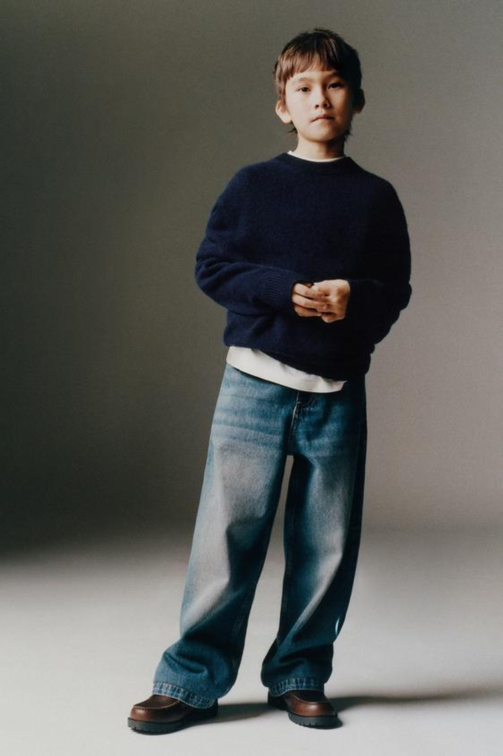 ZARA СВИТЕР ИЗ 100% КАШЕМИРА, МОРСКОЙ СИНИЙ