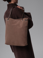 Замшевая сумка DBR 31228 серо-коричневый