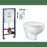 Набор 3 в 1 Grohe Унитаз Bau Ceramic подвесной и сид. с микролиф Rapid SL с панелью смыва