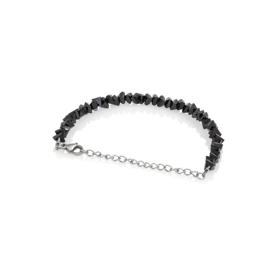 Браслет из имитации темного хрусталя 6 мм, вид 2