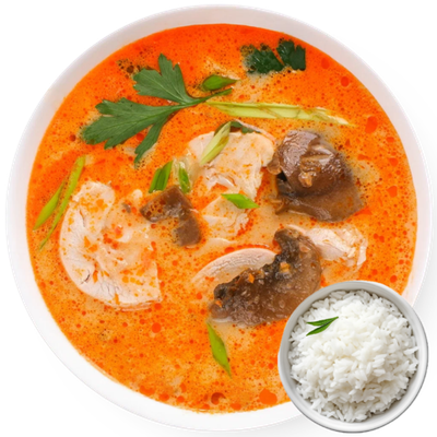 Суп Том-ям с курочкой и рисом