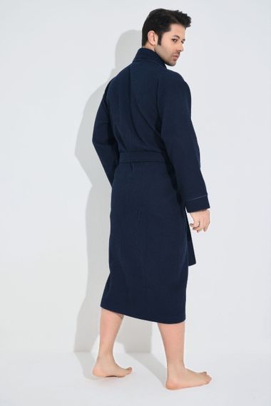 Халат  мужской вафельный 22655 синий Nusa Турция