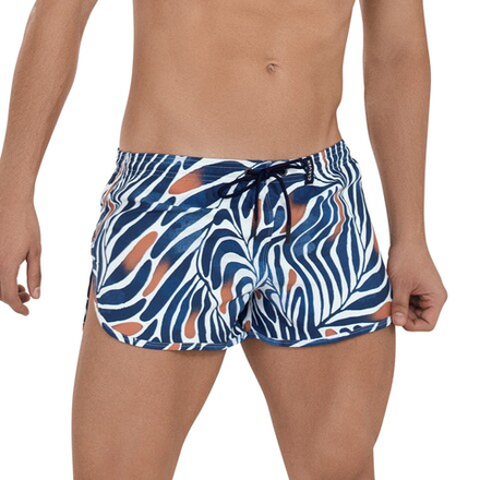 Мужские шорты с темно-синим принтом Clever Moda ENIGMA ATLETA SHORT 115608