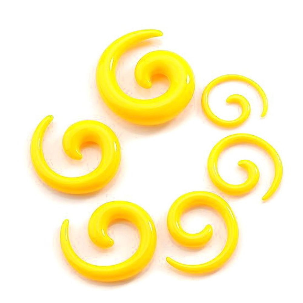 Растяжка акриловая спираль (желтая)