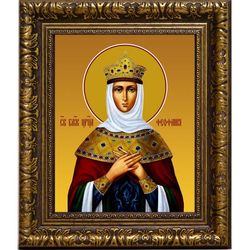 Феофания Византийская, блаженная императрица. Икона на холсте.